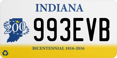 IN license plate 993EVB