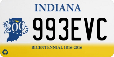 IN license plate 993EVC