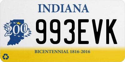 IN license plate 993EVK