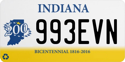 IN license plate 993EVN