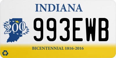 IN license plate 993EWB