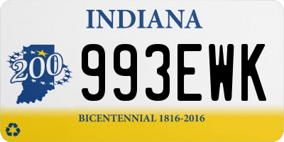 IN license plate 993EWK