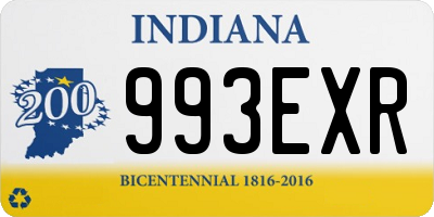 IN license plate 993EXR