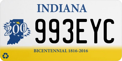 IN license plate 993EYC