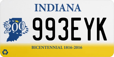 IN license plate 993EYK