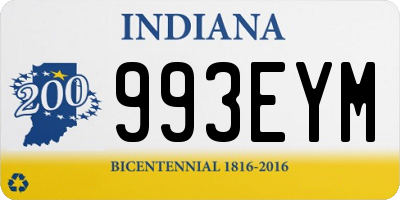 IN license plate 993EYM