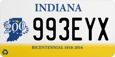 IN license plate 993EYX