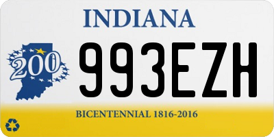 IN license plate 993EZH