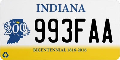 IN license plate 993FAA