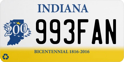 IN license plate 993FAN