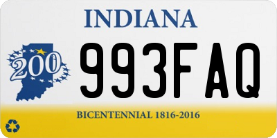 IN license plate 993FAQ