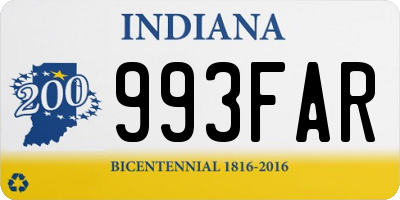 IN license plate 993FAR