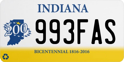 IN license plate 993FAS