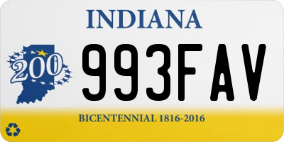 IN license plate 993FAV