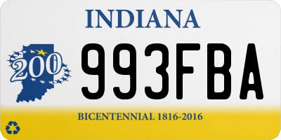 IN license plate 993FBA