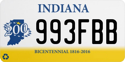 IN license plate 993FBB