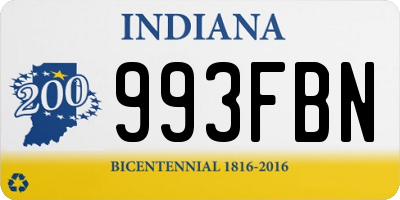 IN license plate 993FBN