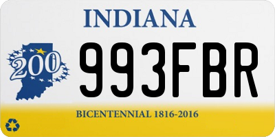 IN license plate 993FBR