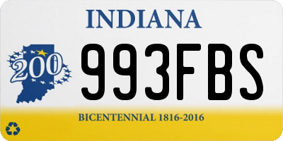 IN license plate 993FBS