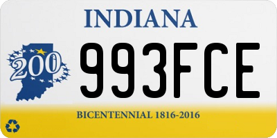 IN license plate 993FCE