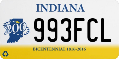 IN license plate 993FCL