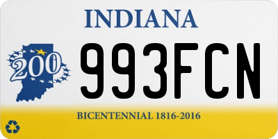 IN license plate 993FCN