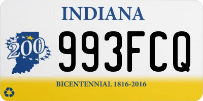 IN license plate 993FCQ