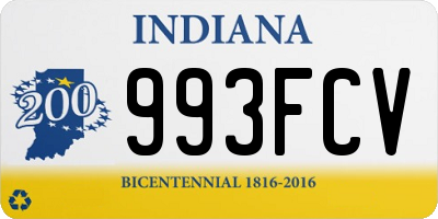 IN license plate 993FCV