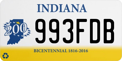 IN license plate 993FDB