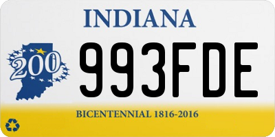 IN license plate 993FDE