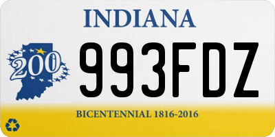 IN license plate 993FDZ