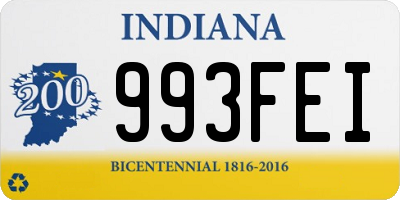 IN license plate 993FEI