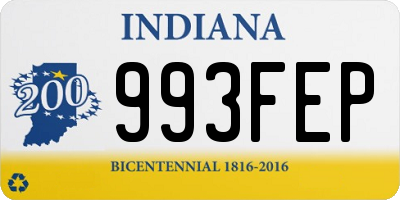 IN license plate 993FEP