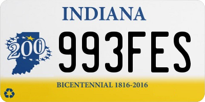 IN license plate 993FES