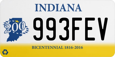 IN license plate 993FEV