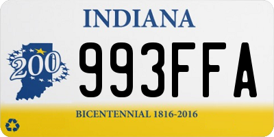 IN license plate 993FFA