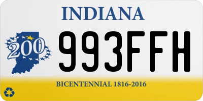 IN license plate 993FFH