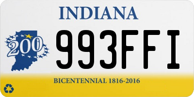 IN license plate 993FFI