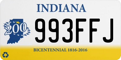 IN license plate 993FFJ