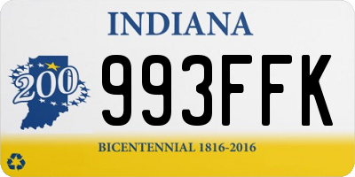 IN license plate 993FFK