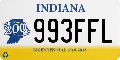 IN license plate 993FFL