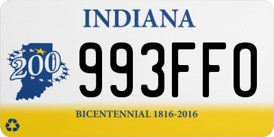 IN license plate 993FFO