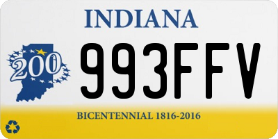 IN license plate 993FFV