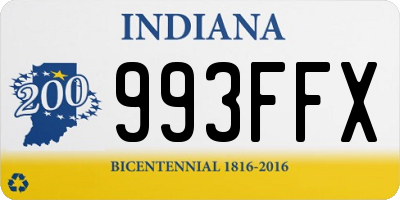 IN license plate 993FFX