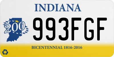 IN license plate 993FGF