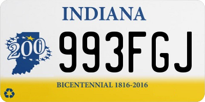 IN license plate 993FGJ