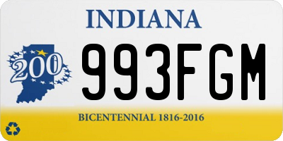 IN license plate 993FGM