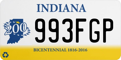 IN license plate 993FGP