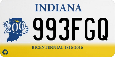 IN license plate 993FGQ