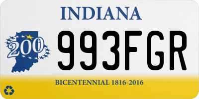 IN license plate 993FGR